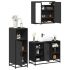 Set mobilier de baie, 3 piese, gri sonoma, lemn prelucrat GartenMobel Dekor
