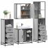 Set de mobilier de baie 4 piese Lemn stratificat gri Sonoma GartenMobel Dekor