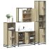 Set de mobilier de baie din 4 piese din lemn de stejar Sonoma GartenMobel Dekor