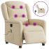 Fotoliu rabatabil electric, gri deschis, textil GartenMobel Dekor
