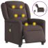 Fotoliu rabatabil electric, gri deschis, textil GartenMobel Dekor
