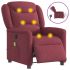 Fotoliu rabatabil electric, gri deschis, textil GartenMobel Dekor