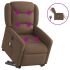 Fotoliu electric rabatabil cu ridicare, gri deschis, textil GartenMobel Dekor
