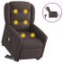 Fotoliu electric rabatabil cu ridicare, gri deschis, textil GartenMobel Dekor