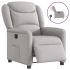 Fotoliu rabatabil electric, gri deschis, textil GartenMobel Dekor
