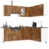 Set dulap de bucătărie din 11 piese „Porto” stejar afumat Lemn GartenMobel Dekor