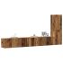 Set dulap TV, 4 piese, alb, lemn prelucrat GartenMobel Dekor
