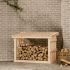 Rastel pentru lemne de foc, alb, 108x64,5x77 cm, lemn masiv pin GartenMobel Dekor