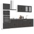 Set dulap de bucătărie 7 piese „Kalmar” alb lucios Lemn GartenMobel Dekor