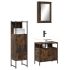 Set mobilier de baie, 3 piese, negru, lemn compozit GartenMobel Dekor