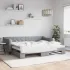 Pat de zi cu extensie, crem, 90x200 cm, textil GartenMobel Dekor