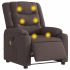 Fotoliu rabatabil electric, gri deschis, textil GartenMobel Dekor