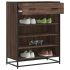 Pantofar, stejar maro, 75x38x97,5 cm, lemn prelucrat/metal GartenMobel Dekor