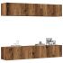 Comode TV, 4 buc., alb, 100x30x30 cm, lemn prelucrat GartenMobel Dekor