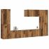 Set dulapuri TV, 7 piese, alb, lemn prelucrat GartenMobel Dekor