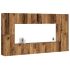 Set de dulapuri TV, 8 piese, stejar sonoma, lemn prelucrat GartenMobel Dekor