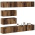Set de dulapuri TV, 6 piese, gri beton, lemn prelucrat GartenMobel Dekor