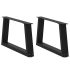 Picioare pentru masă în formă de V 2 buc Negru Oțel GartenMobel Dekor