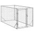 Canisa de exterior pentru caini cu usa 2x2x1 m otel galvanizat GartenMobel Dekor