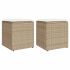 Scaune de grădină cu perne 2 buc Maro 40x40x43 cm Poly Ratan GartenMobel Dekor