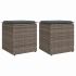 Scaune de grădină cu perne 2 buc Maro 40x40x43 cm Poly Ratan GartenMobel Dekor