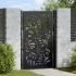 Poarta de gradina neagra 105x180 cm Design ondulat de otel GartenMobel Dekor