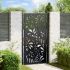 Poarta de gradina neagra 105x180 cm Design ondulat de otel GartenMobel Dekor