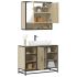 Set mobilier de baie, 2 piese, stejar maro, lemn prelucrat GartenMobel Dekor