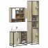 Set mobilier de baie, 3 piese, stejar sonoma, lemn prelucrat GartenMobel Dekor