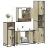Set de mobilier de baie din 4 piese din lemn de stejar Sonoma GartenMobel Dekor