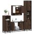 Set de mobilier de baie din 4 piese din lemn de stejar Sonoma GartenMobel Dekor