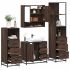 Set de mobilier de baie din 4 piese din lemn de stejar Sonoma GartenMobel Dekor