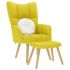 Scaun de relaxare cu taburet, gri deschis, textil GartenMobel Dekor