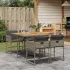 Set mobilier de grădină cu perne, 11 piese, gri, poliratan GartenMobel Dekor