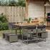 Set mobilier de exterior cu perne, 11 piese, negru, poliratan GartenMobel Dekor
