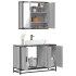 Set mobilier de baie, 2 piese, gri sonoma, lemn prelucrat GartenMobel Dekor