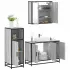 Set mobilier de baie, 3 piese, gri sonoma, lemn prelucrat GartenMobel Dekor