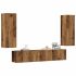 Set de dulapuri TV, 4 piese, stejar sonoma, lemn prelucrat GartenMobel Dekor