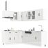 Set dulap de bucătărie 11 piese „Lucca” alb lucios Lemn GartenMobel Dekor