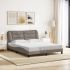 Cadru de pat fără saltea, gri taupe, 180x200 cm, textil GartenMobel Dekor