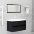 Set mobilier de baie, alb, lemn prelucrat GartenMobel Dekor