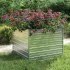 Strat înălțat de grădină argintiu 240x80x45 cm oțel galvanizat GartenMobel Dekor