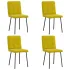 Scaune de sufragerie, 4 buc., galben, catifea GartenMobel Dekor