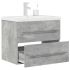 Set mobilier de baie, 2 piese, gri beton, lemn compozit GartenMobel Dekor
