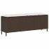 Bancă de grădină cu pernă Bej 110x30x40,5 cm Poly Ratan GartenMobel Dekor
