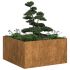 Jardinier negru 80x80x40 cm Oțel laminat la rece GartenMobel Dekor