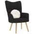 Scaun de relaxare, negru, material textil GartenMobel Dekor
