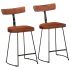 Scaune de bar 2 buc 49x43x103 cm lemn masiv de mango GartenMobel Dekor