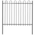 Gard de grădină cu vârf curbat, negru, 1,8 m, oțel GartenMobel Dekor