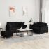Set de canapele cu perne, 3 piese, maro, textil GartenMobel Dekor